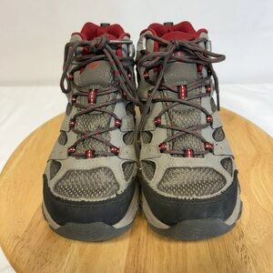 Merrell Moab 3 Mid MK265701 Kids BoulderRed Leather Waterproof Ankle Boot Sz 4.5